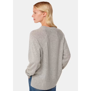 Whistles Grey Marl Ultimate Cashmere Crew Neck